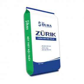 Bột trét tường nội thất Dura Zurik chống nấm mốc tối ưu - 40kg